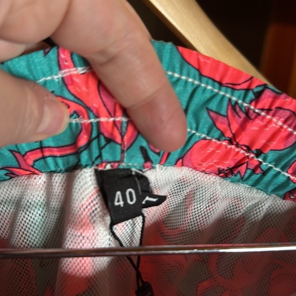 NWT SSLR Mens Swim Trunks Quick Dry with Mesh Lining Flamingo Size 40 XXL - Picture 11 of 16